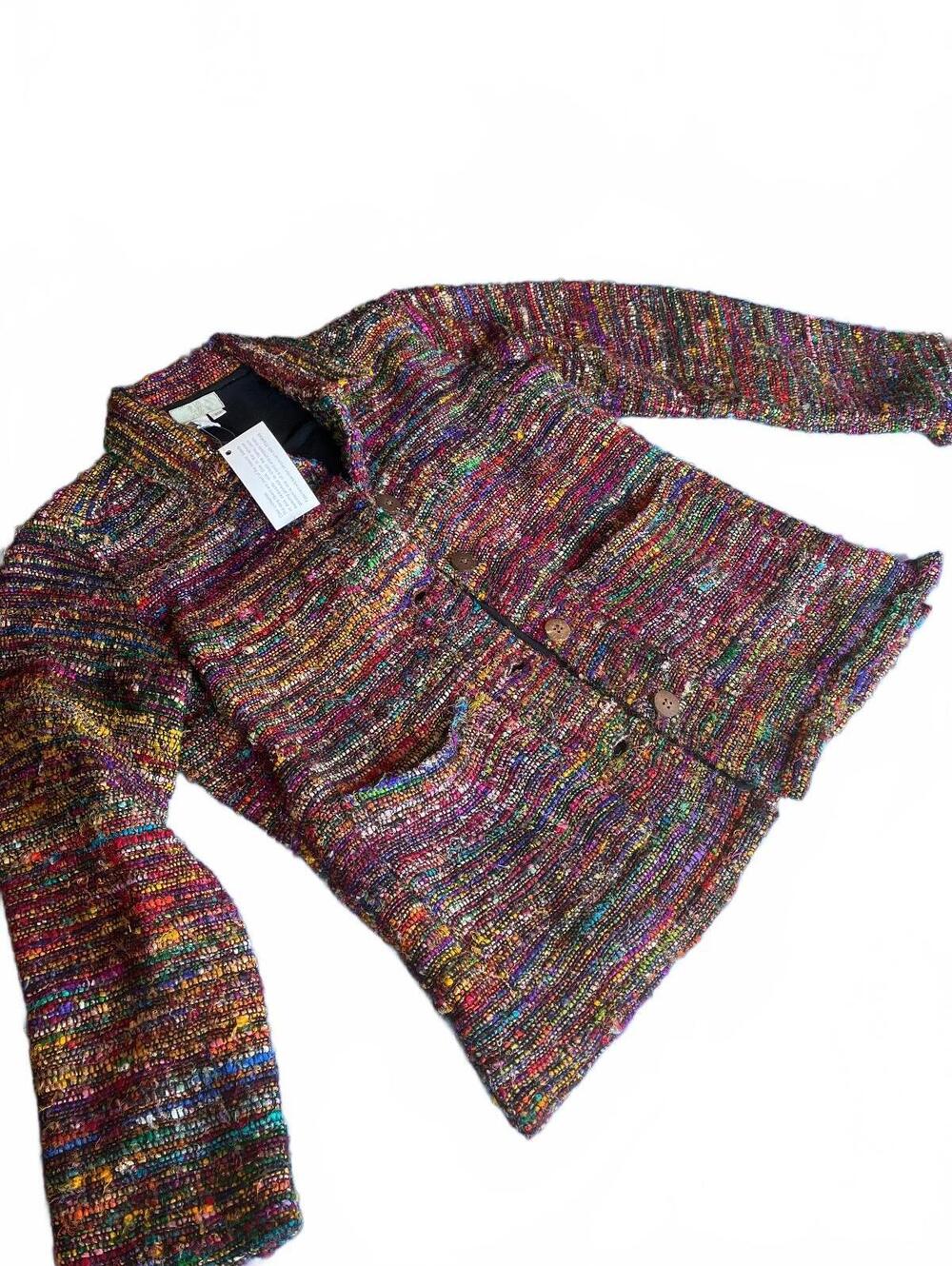 The Territory Ahead Women's Multicolor 100% Silk Blazer XS